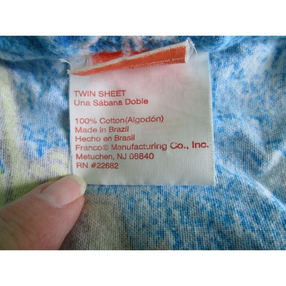 Sponge Bob Extreme Pants Snowboard Twin Size Flannel Top Flat Sheet GUC - Picture 10 of 13